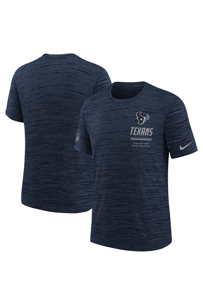 Youth Nike  Navy Houston Texans Sideline Velocity Dri-FIT T-Shirt, Main, color, Navy