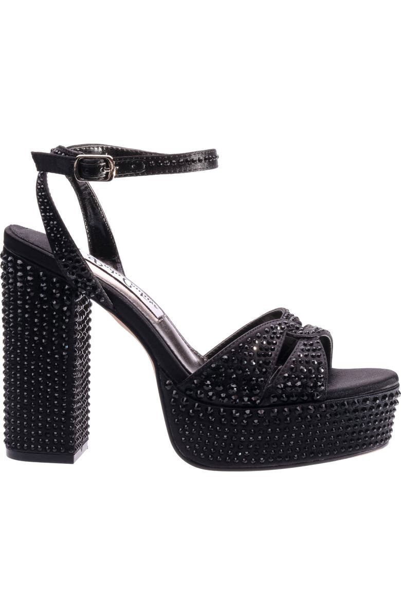 LADY COUTURE Rhinestone Platform Ankle Strap Sandal, Alternate, color,