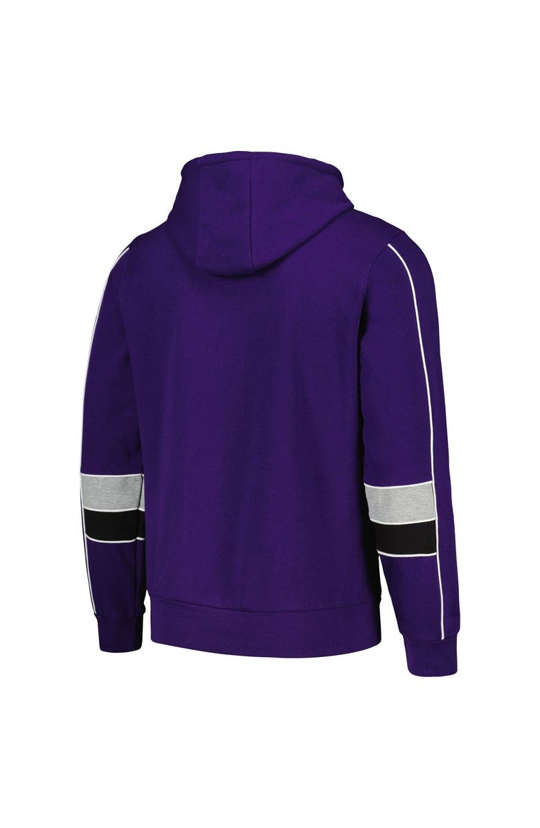 STARTER Men's Starter Purple Baltimore Ravens Captain Pullover Hoodie, Alternate, color, 