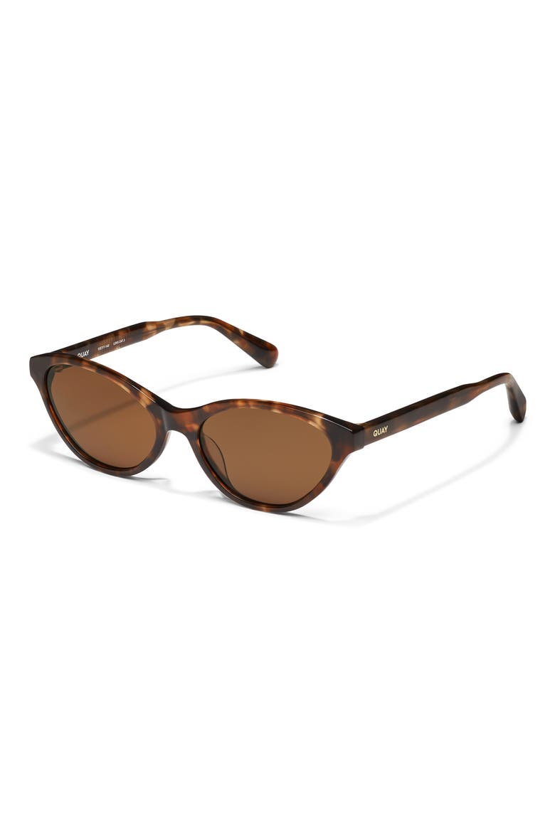 Talk Nice 55mm Cat Eye Sunglasses, Alternate, color, AMBER TORT/ BROWN