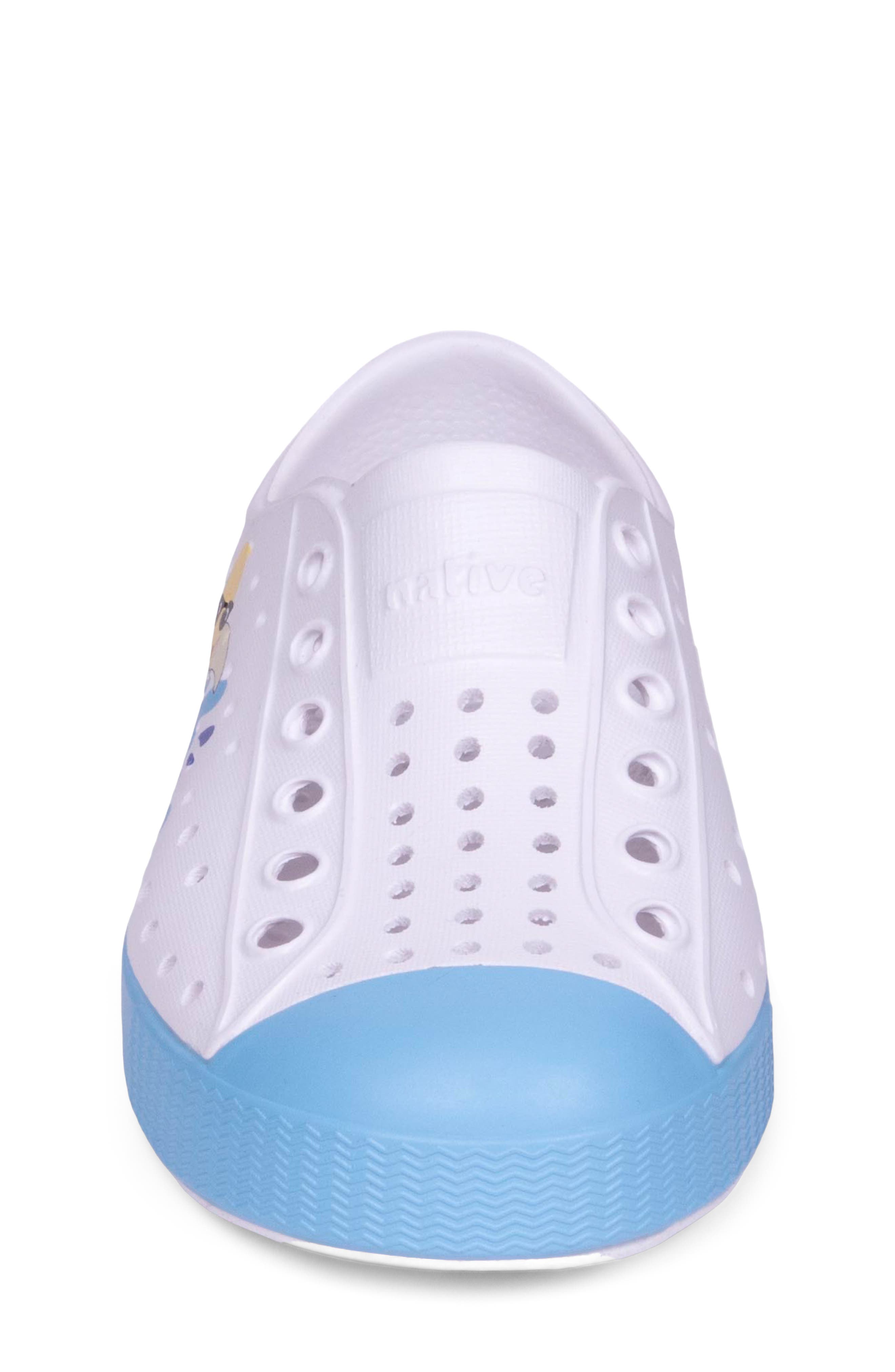 Native Shoes Jefferson Sugarlite Slip-On Sneaker, Alternate, color, White/ Aqrs Blue/ Banana Block