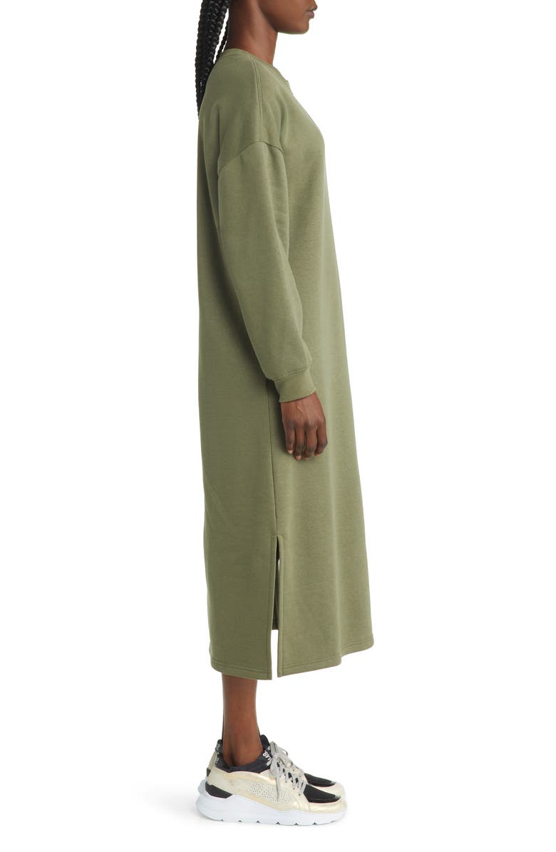 Treasure & Bond Long Sleeve Midi Sweatshirt Dress, Alternate, color,