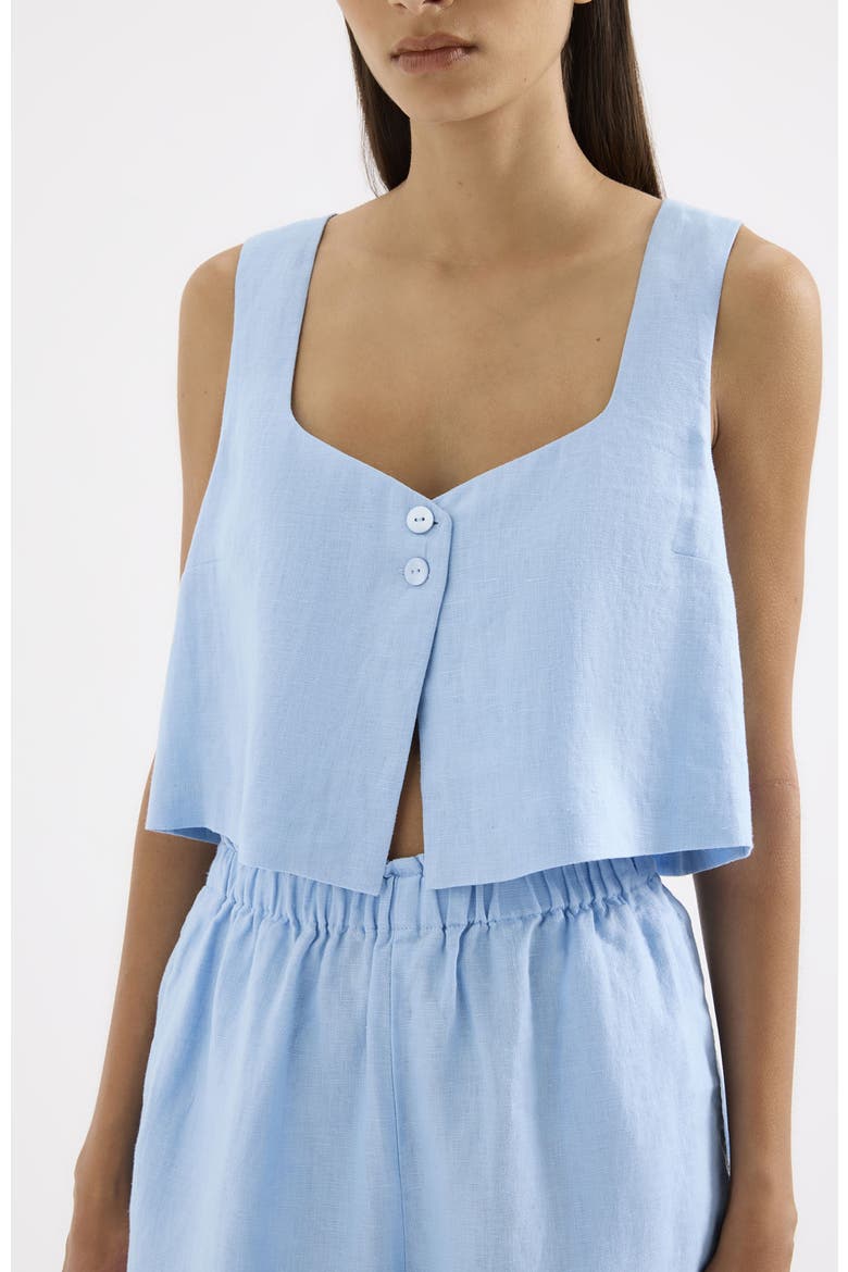 Theo Linen Top, Main, color, Bermuda