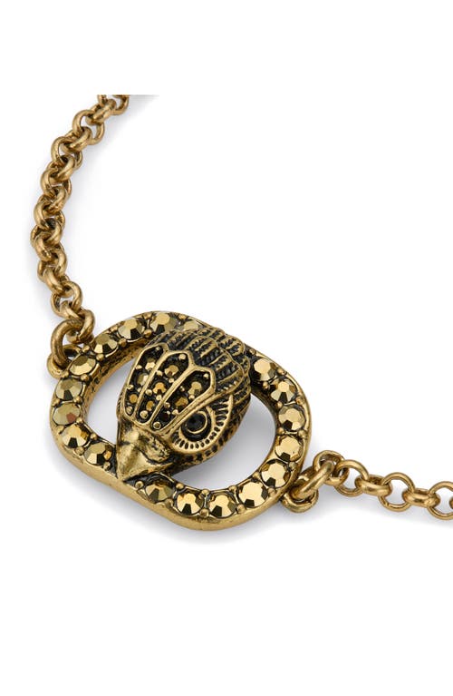Kurt Geiger London Chelsea Eagle Head Bracelet In Gold