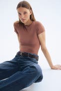 H&M Short-sleeved microfiber bodysuit
