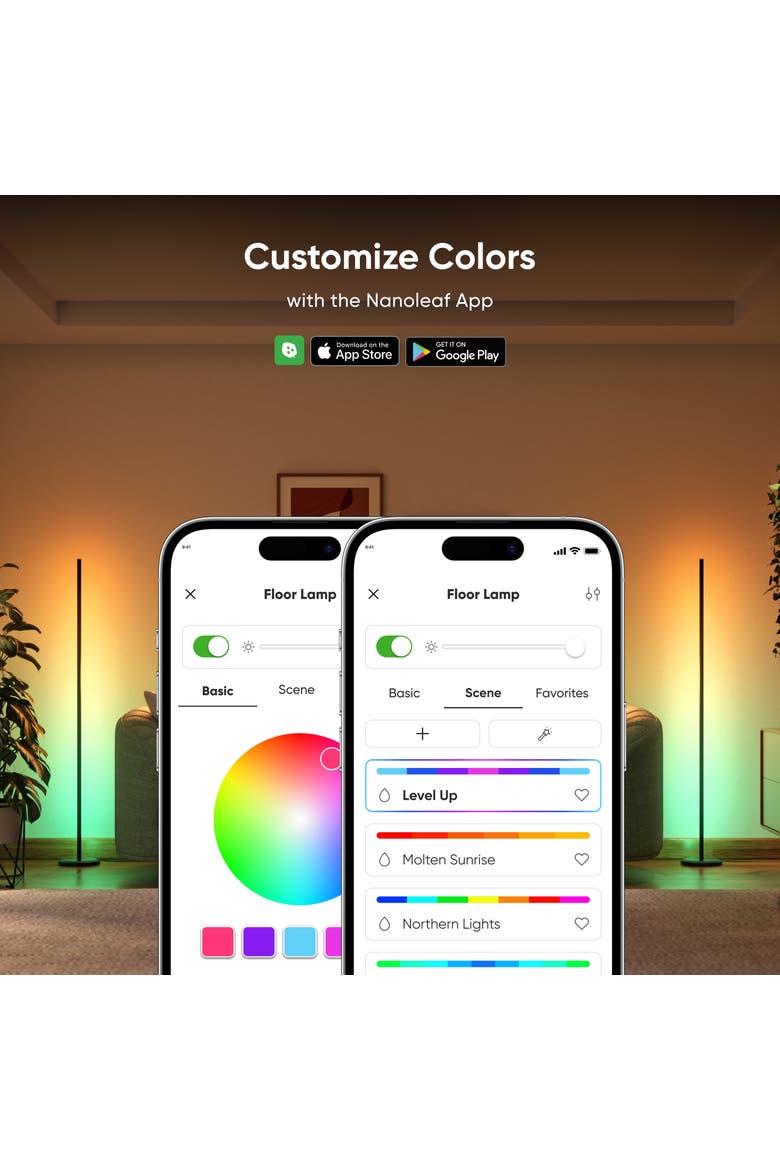 Smart Multicolor Floor Lamp, Alternate, color, Multicolor