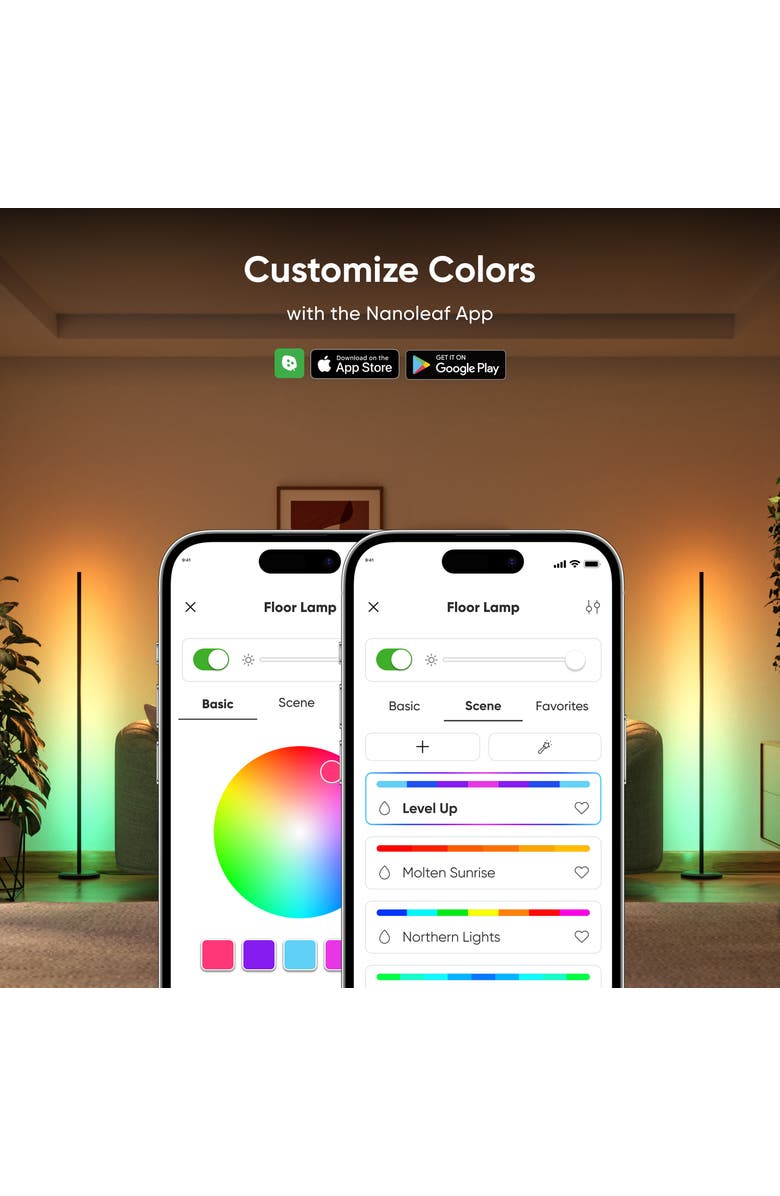 Nanoleaf Smart Multicolor Floor Lamp, Alternate, color, Multicolor