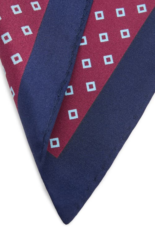 Mango Silk Pocket Square In Brown