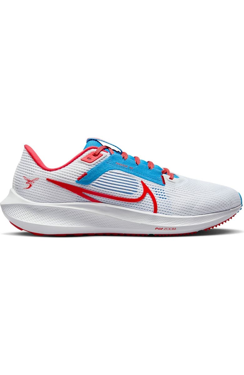 Nike Unisex Nike White Delaware State Hornets Zoom Pegasus 40 Running Shoe, Alternate, color,