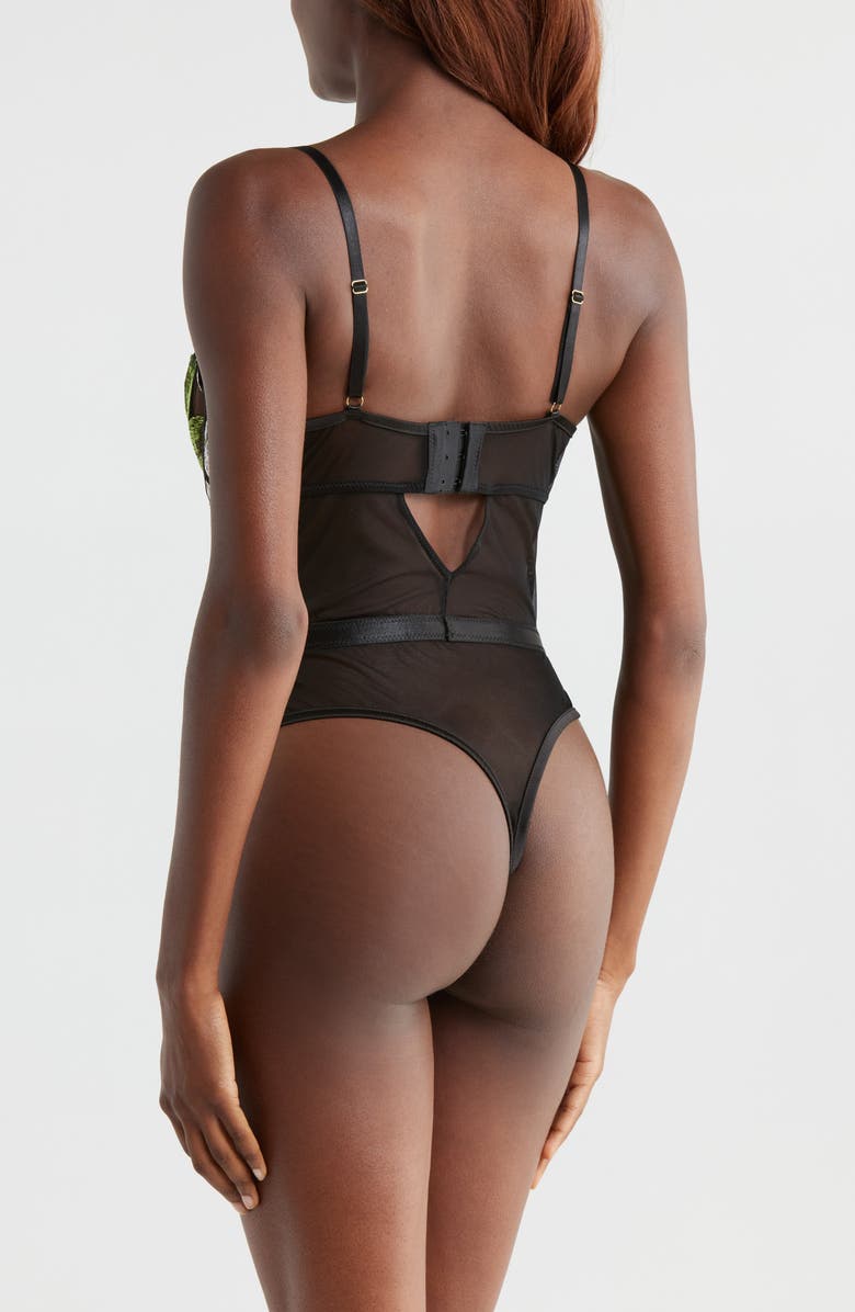 KILO BRAVA Embroidered Underwire Bodysuit, Alternate, color, 