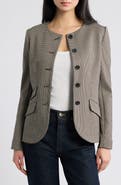 rag & bone Collarless Slade Ponte Jacquard Jacket
