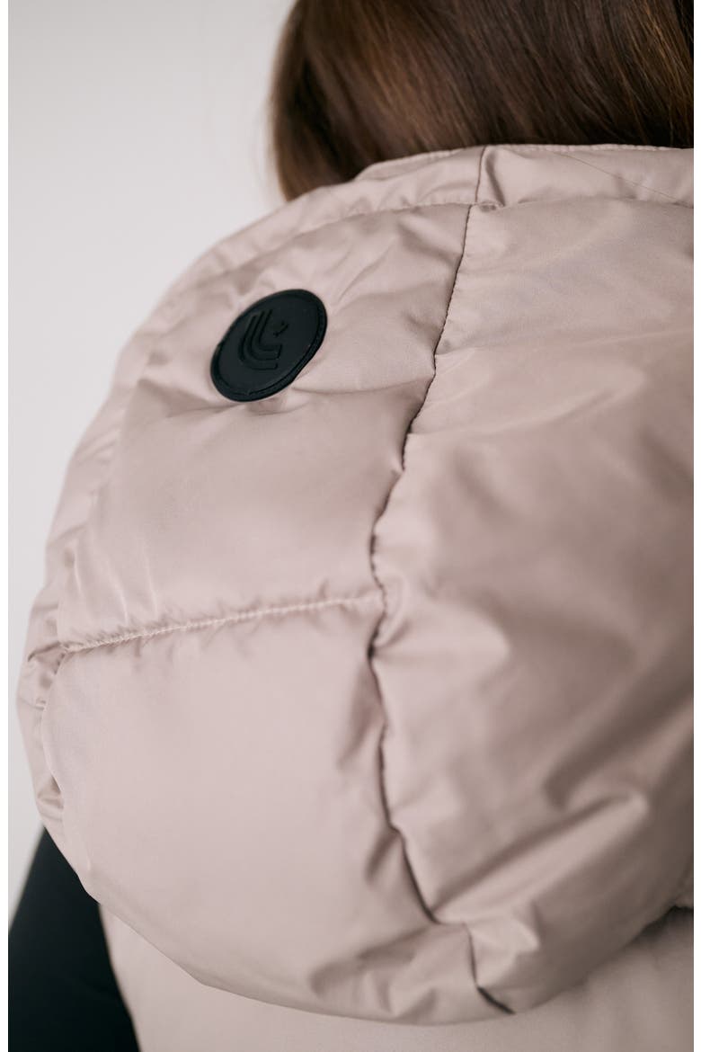 London Waterproof Hooded Vest, Alternate, color, PEBBLE