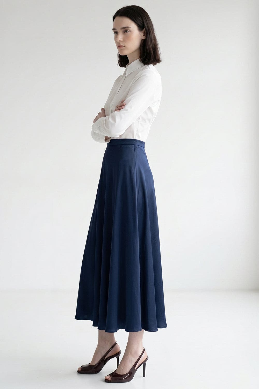 Exquise Nayaine A Line Zippered Midi Skirt (Women) | Nordstrom