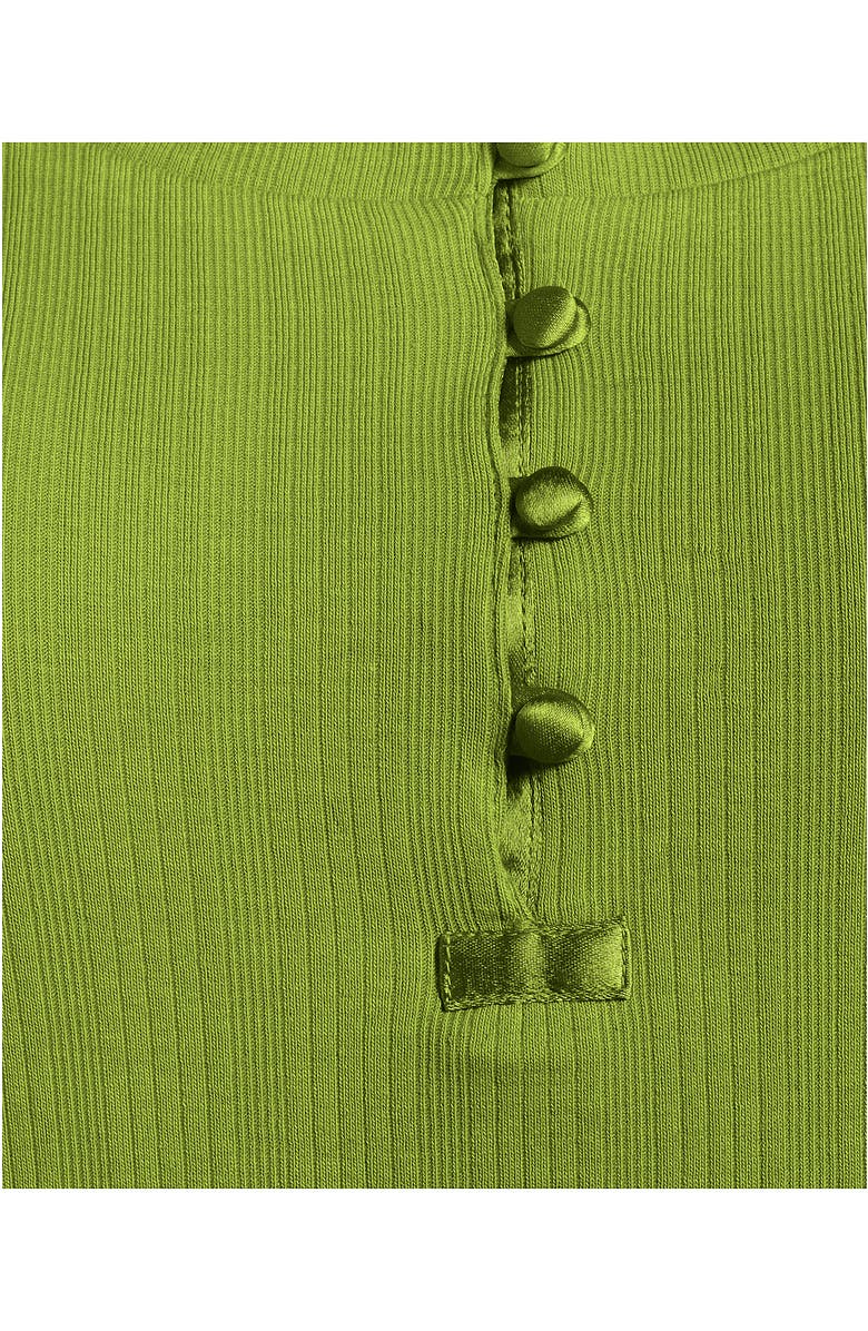 Lands
 End 3/4 Sleeve Variegated Micro Rib Henley, Alternate, color, Winter Pear