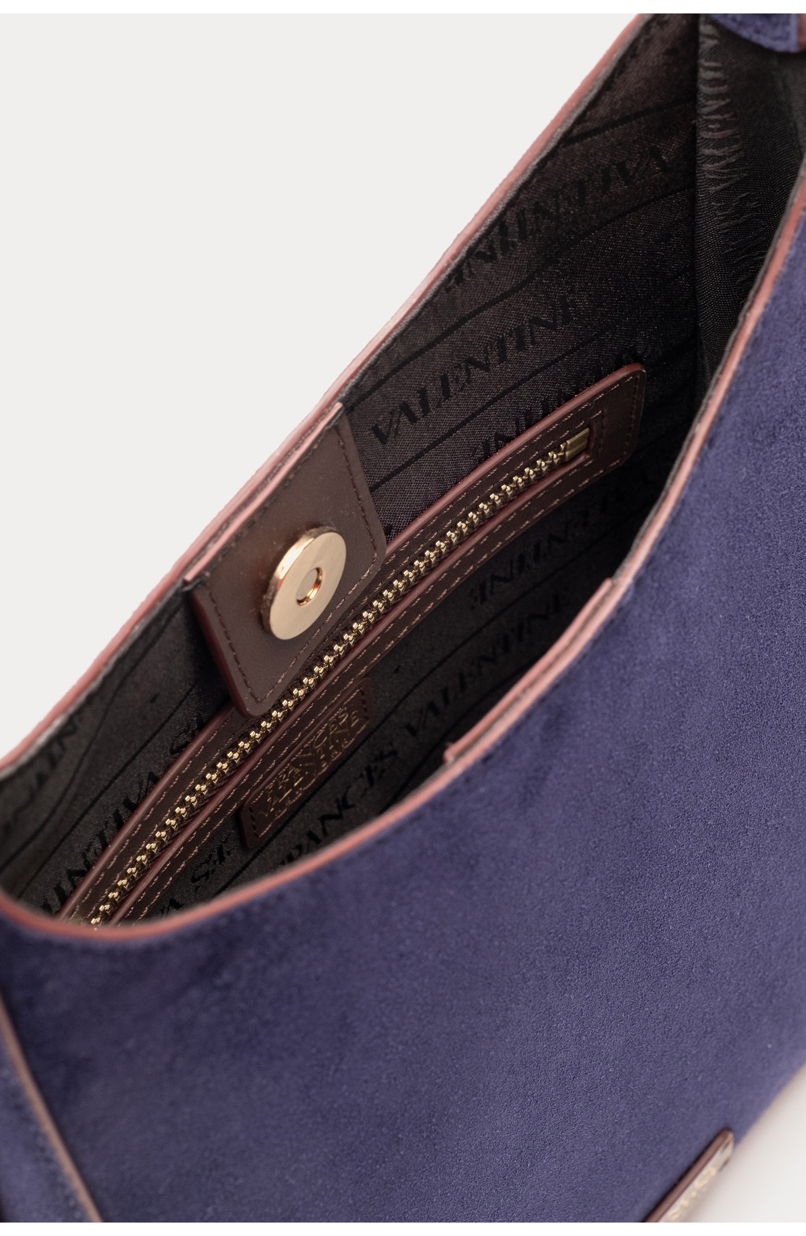 Sadie Suede Shoulder Bag, Alternate, color, NAVY