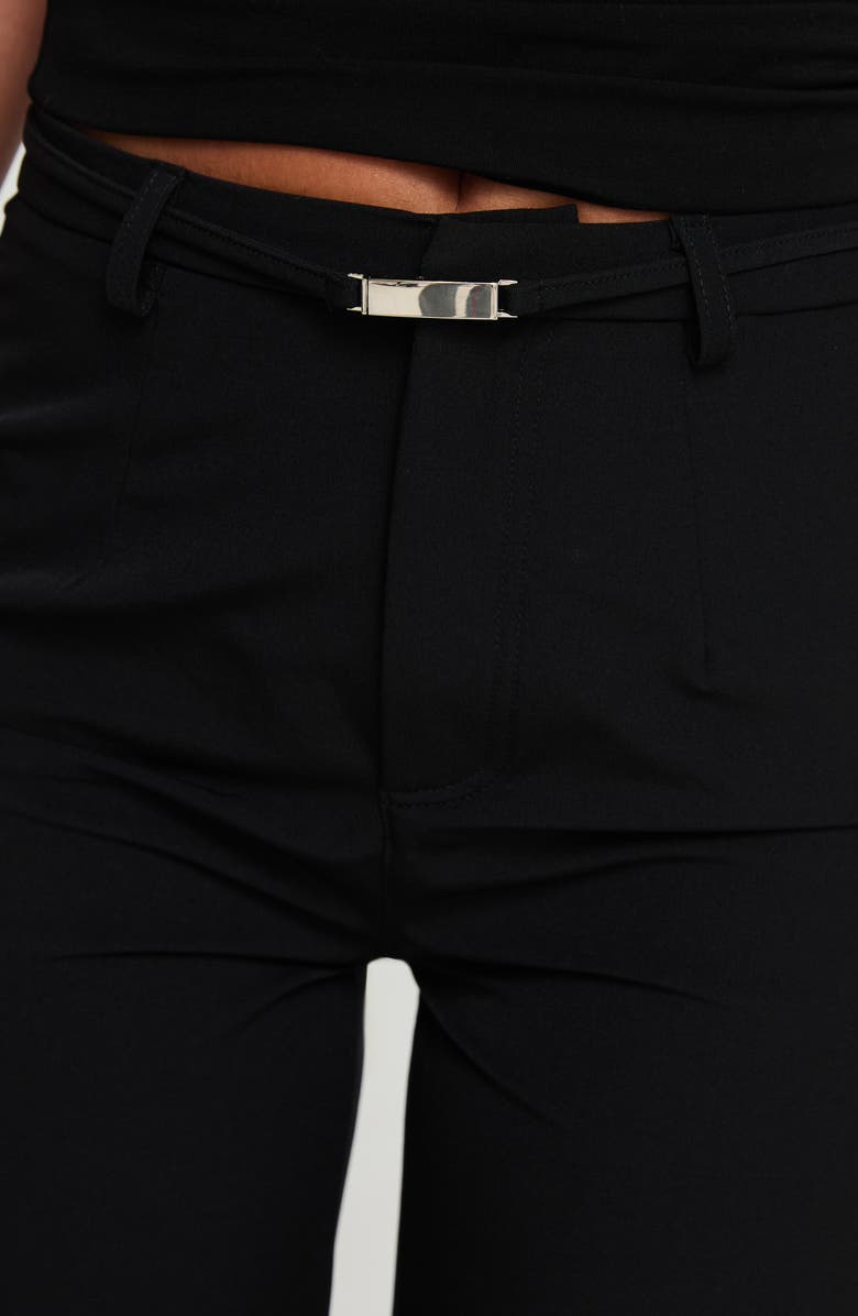 Princess Polly Flounce Belted Flare Pants, Alternate, color, 