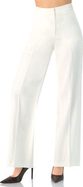 IVONNE Wide-Leg Straight Cotton Pants