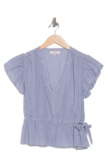 Habitual V-neck Flutter Sleeve Top