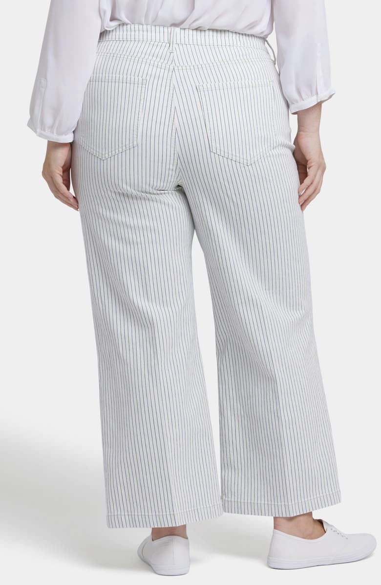 NYDJ Teresa Stripe Exposed Button Ankle Wide Leg Jeans, Alternate, color, Palencia Stripe