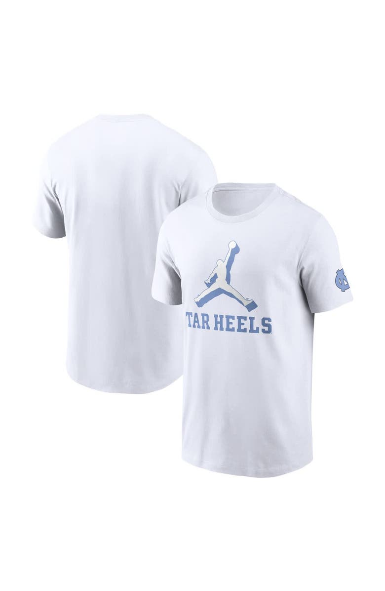Jordan Brand Men's Jordan Brand White North Carolina Tar Heels Primetime 2-Hit Swoosh T-Shirt, Alternate, color, White