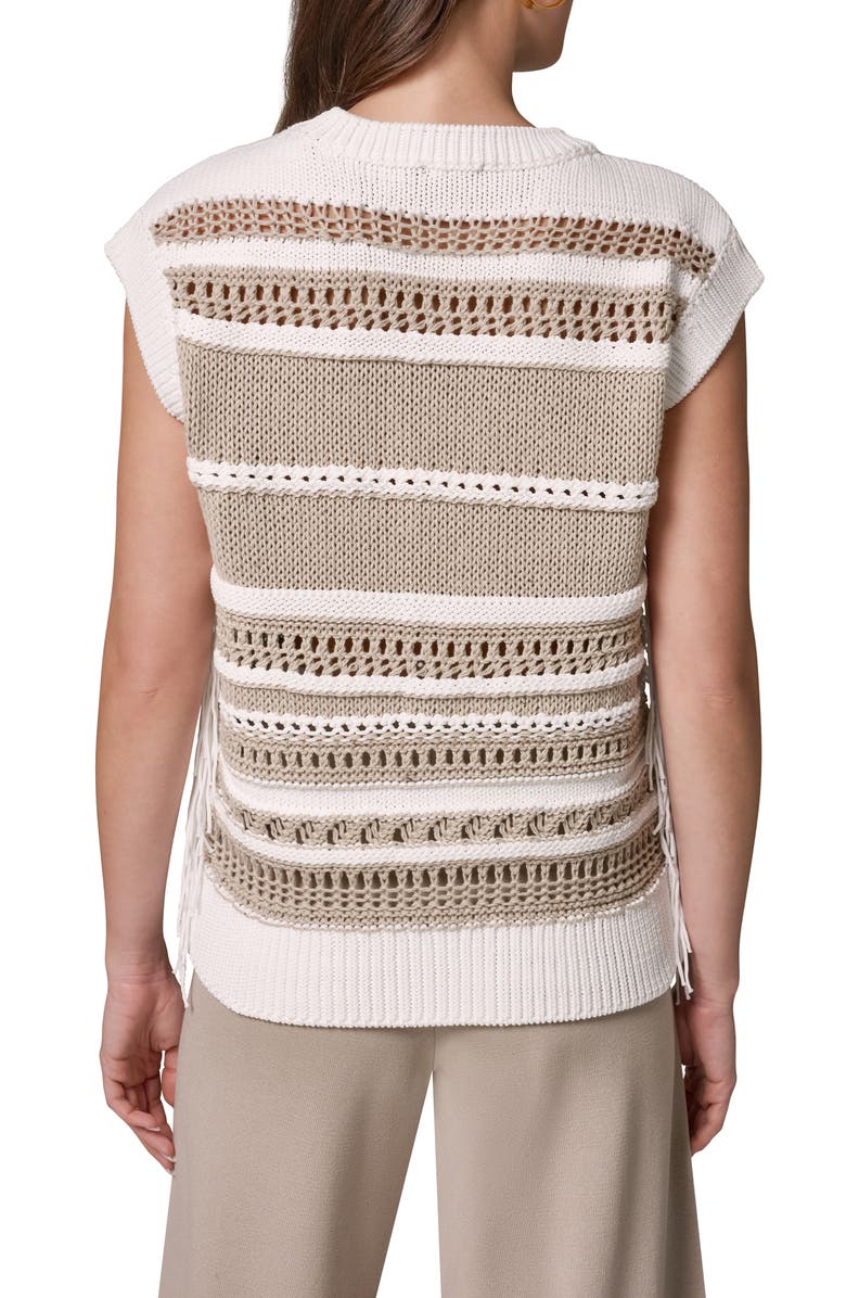 Donna Karan New York Sleeveless Crewneck Sweater, Alternate, color, Cream/ Sands