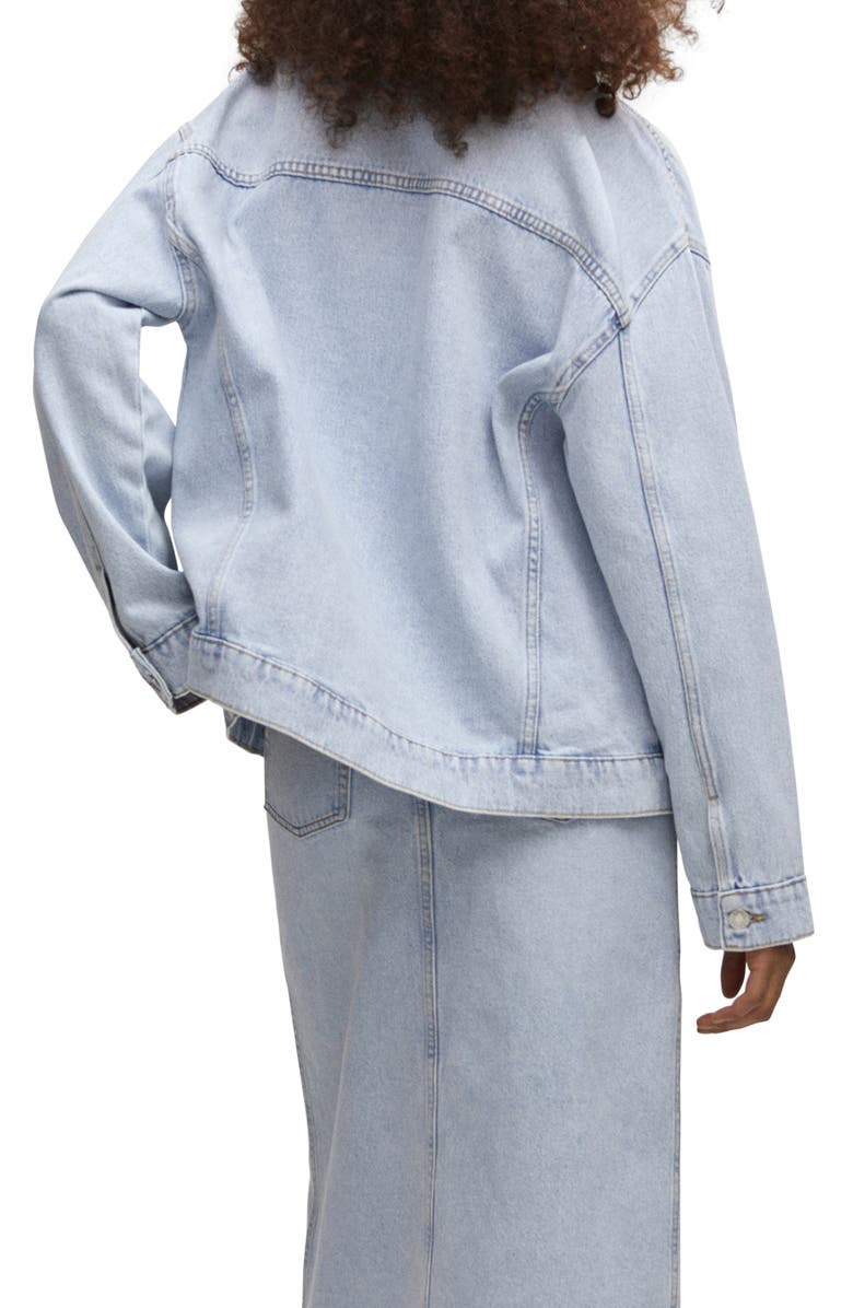 MANGO Oversize Denim Jacket, Alternate, color, 
