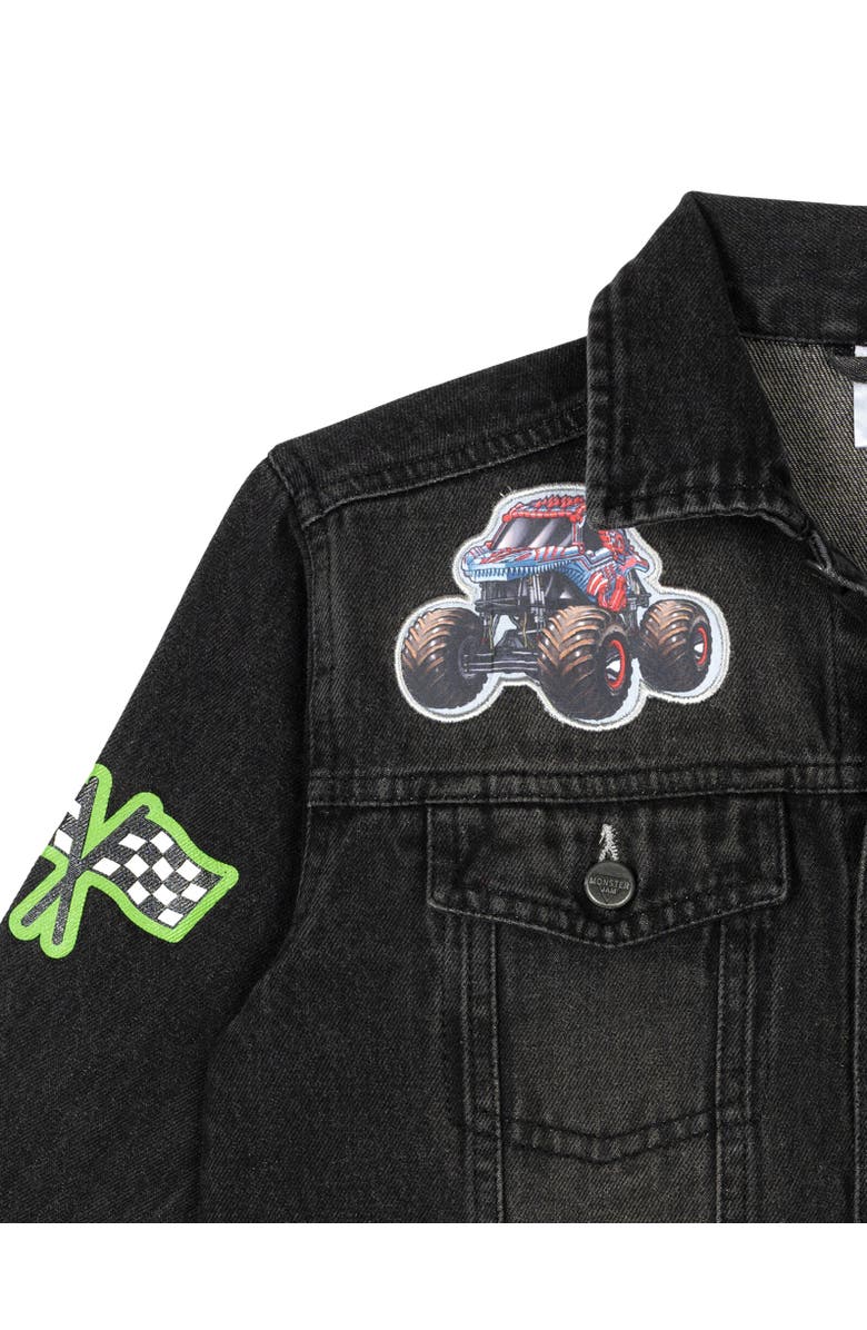 Monster Jam Boys' Denim Jacket, Alternate, color, Monster Jam Black