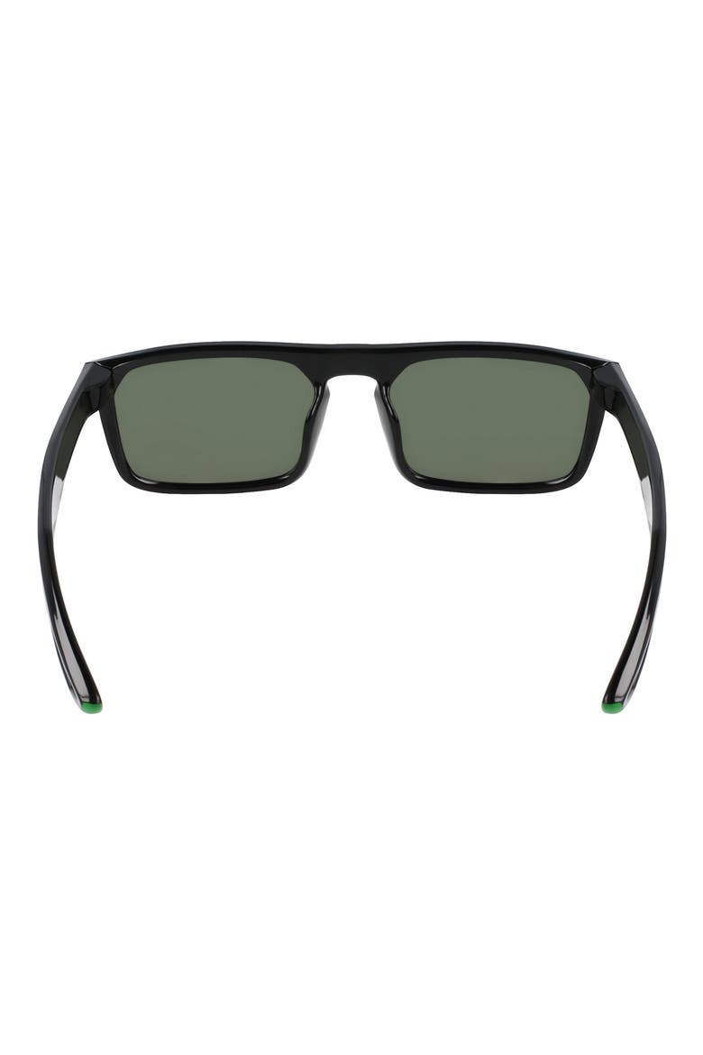 NV03 55mm Rectangular Sunglasses, Alternate, color, BLACK/ GREEN