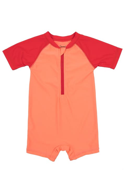 Baby One-Piece Rashguard, UPF 50+ Sun Protection Swimwear