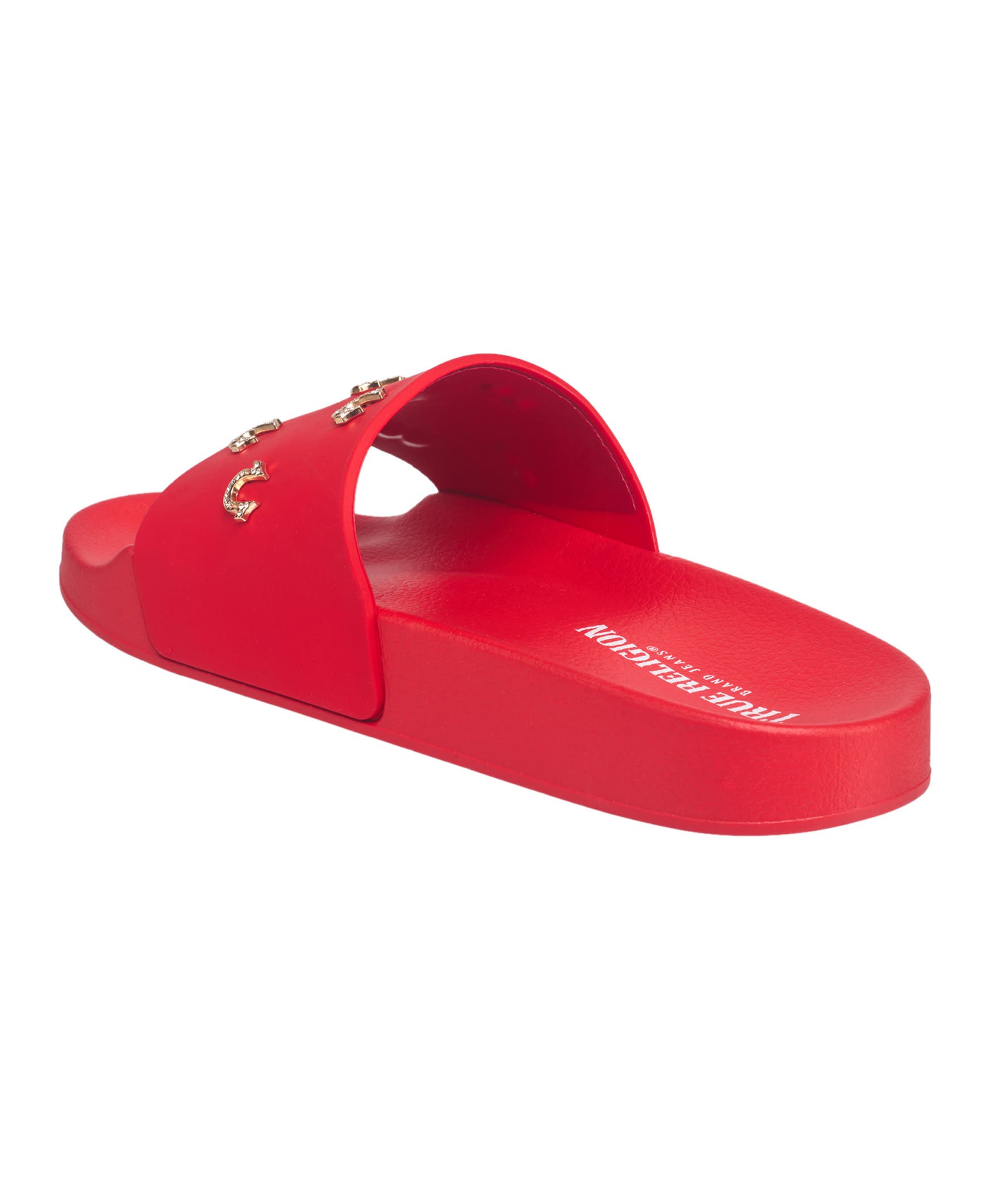 True Religion Kash Pool Slide, Alternate, color, Red
