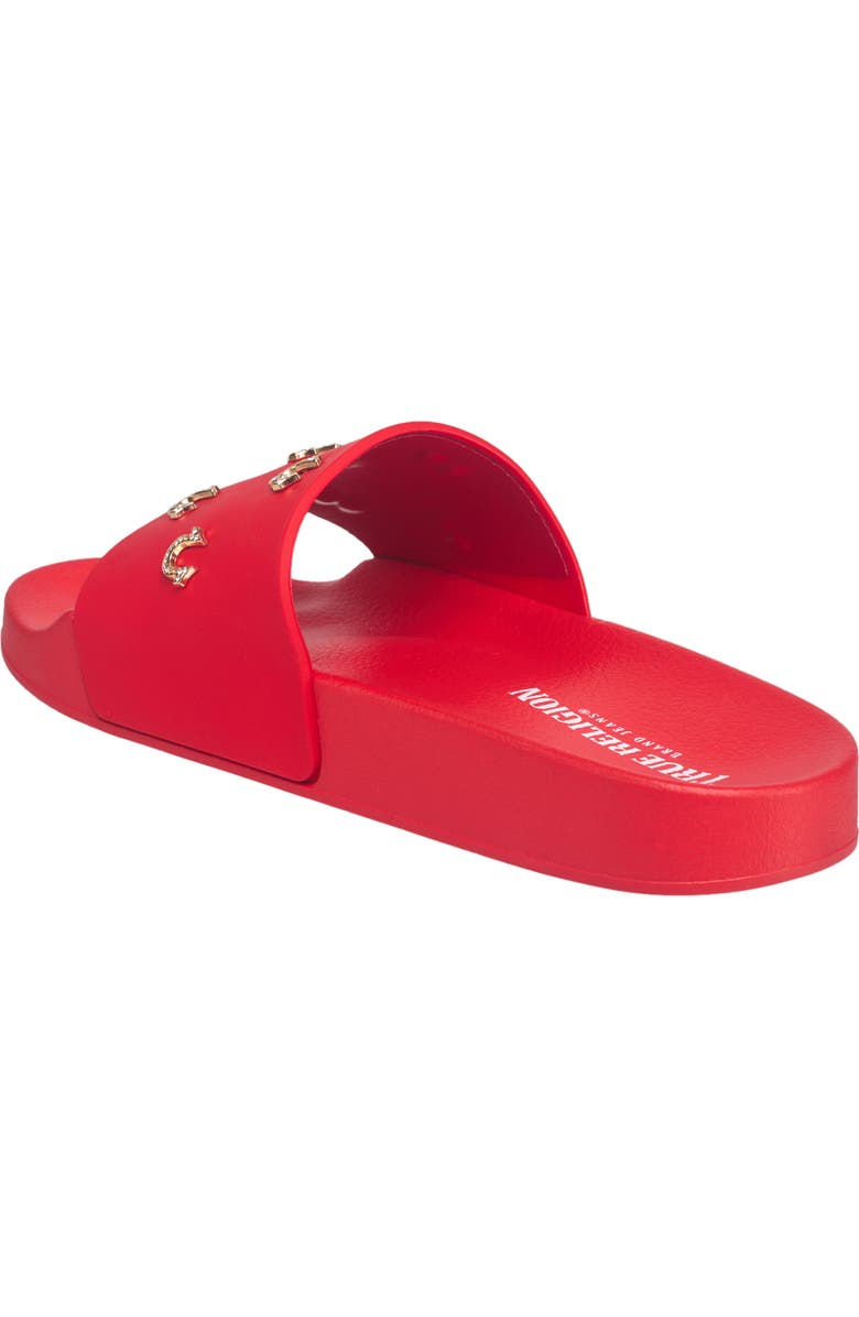 True Religion Kash Pool Slide, Alternate, color, Red