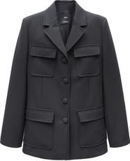 MANGO Four-Pocket Stretch Blazer