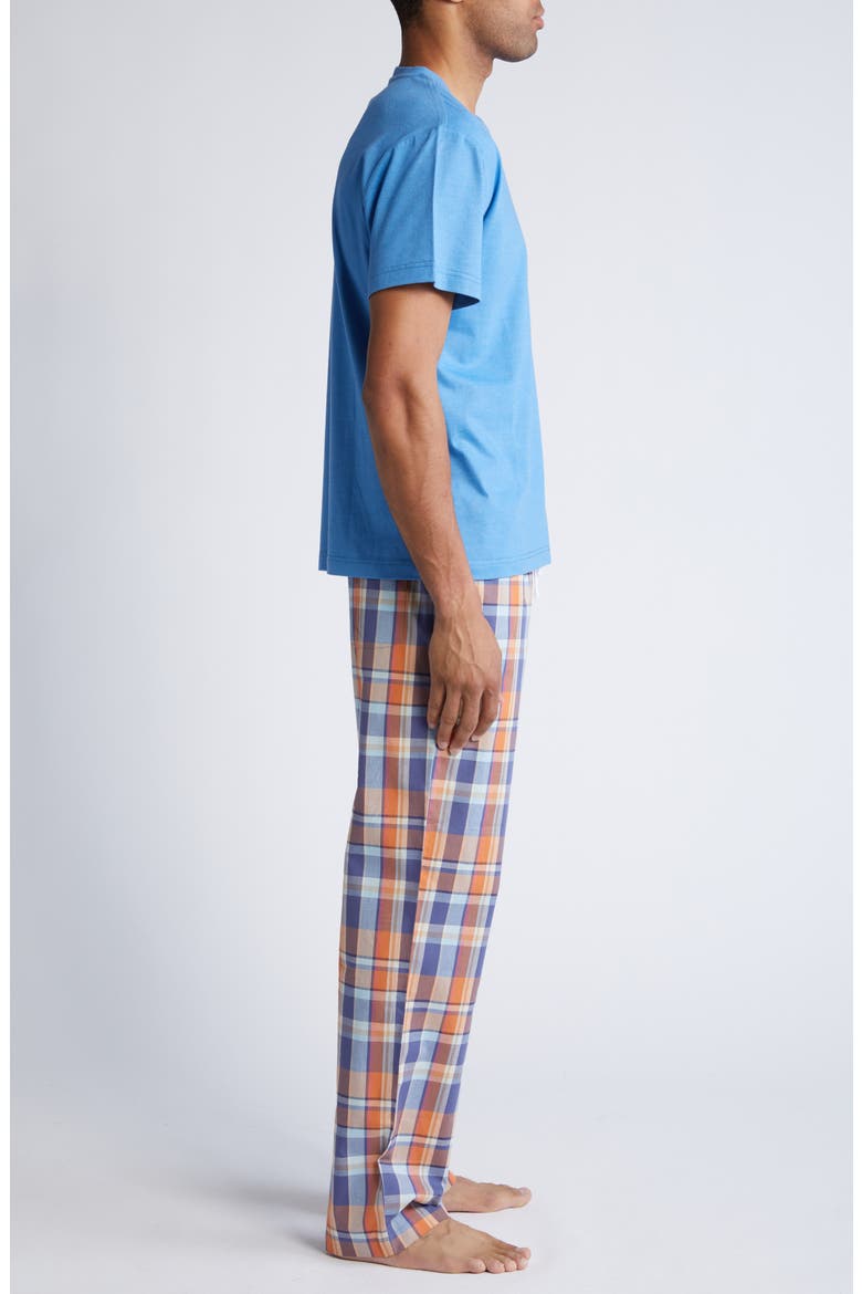 Lessons in Color T-Shirt & Plaid Pajama Pants, Alternate, color, BLUE MULTI