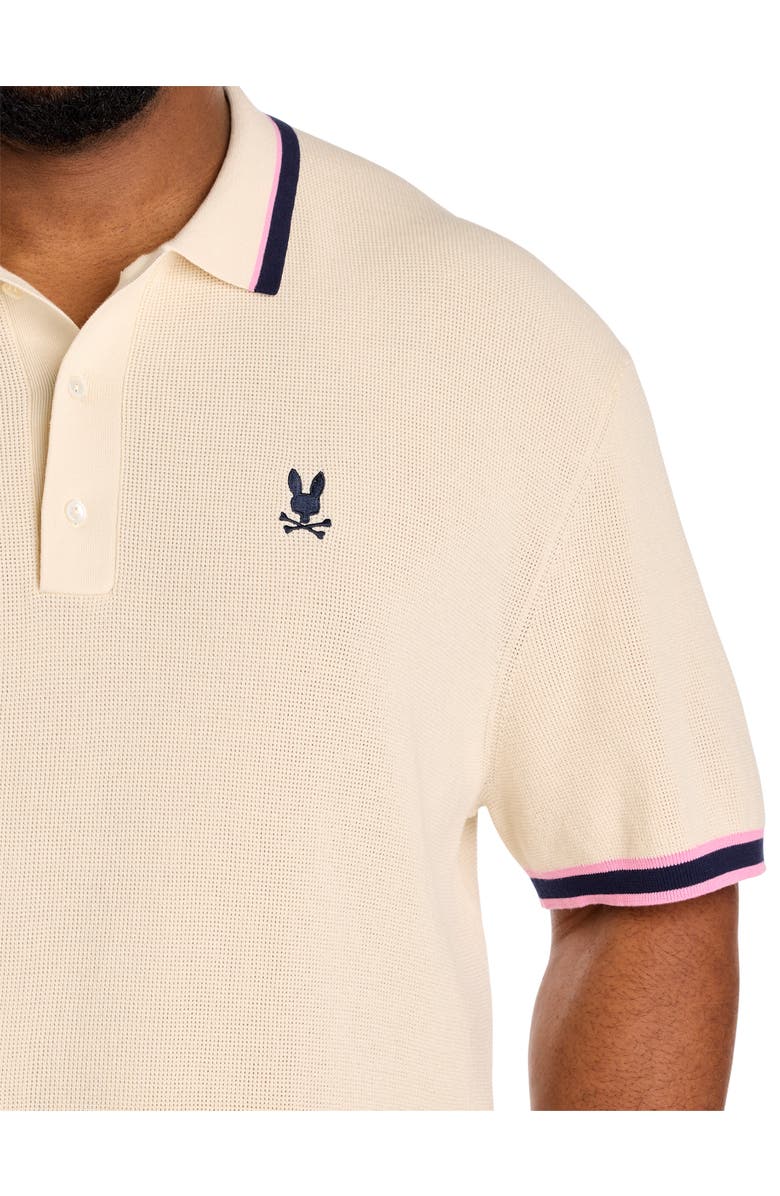 Psycho Bunny Big & Tall Knit Polo Shirt, Alternate, color, Pristine