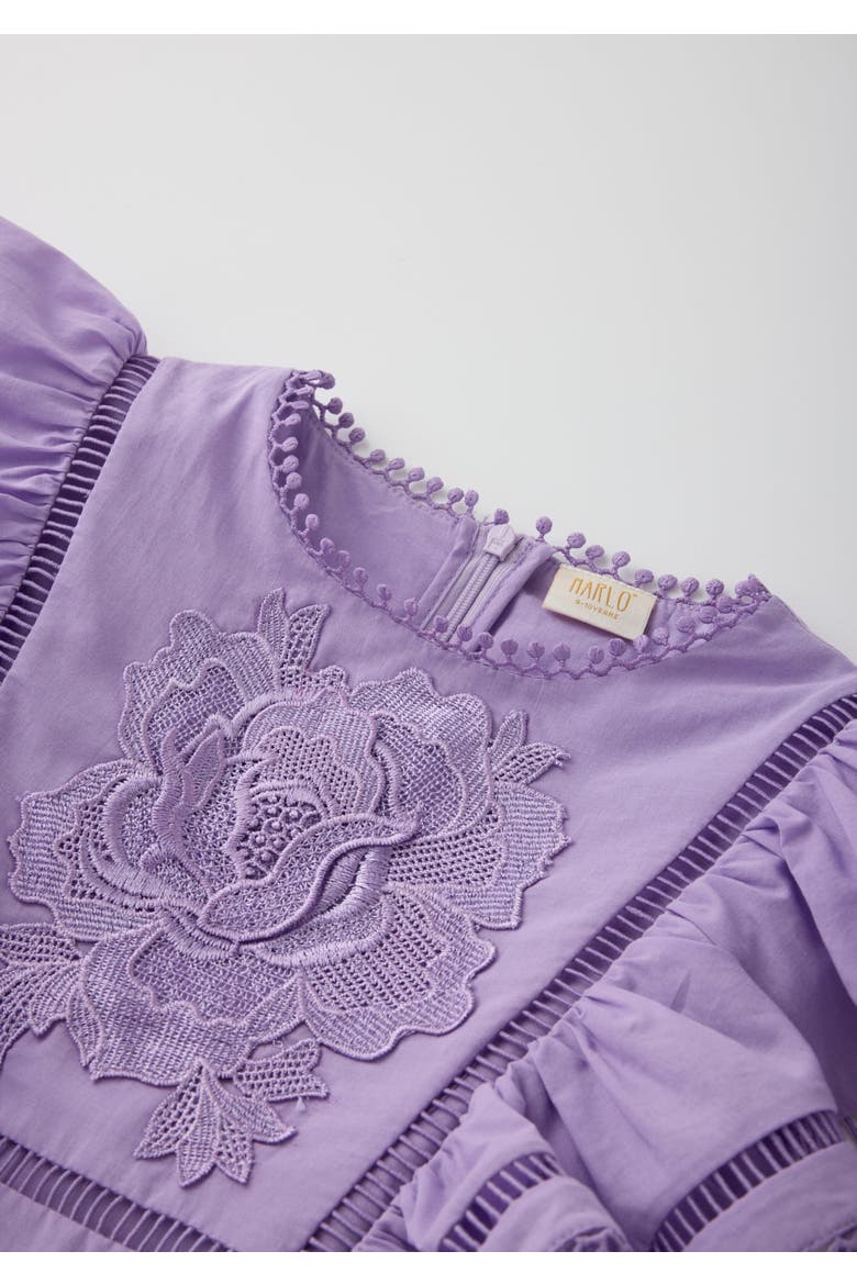Carloyn Frill Cotton Mini Dress, Alternate, color, Lavender