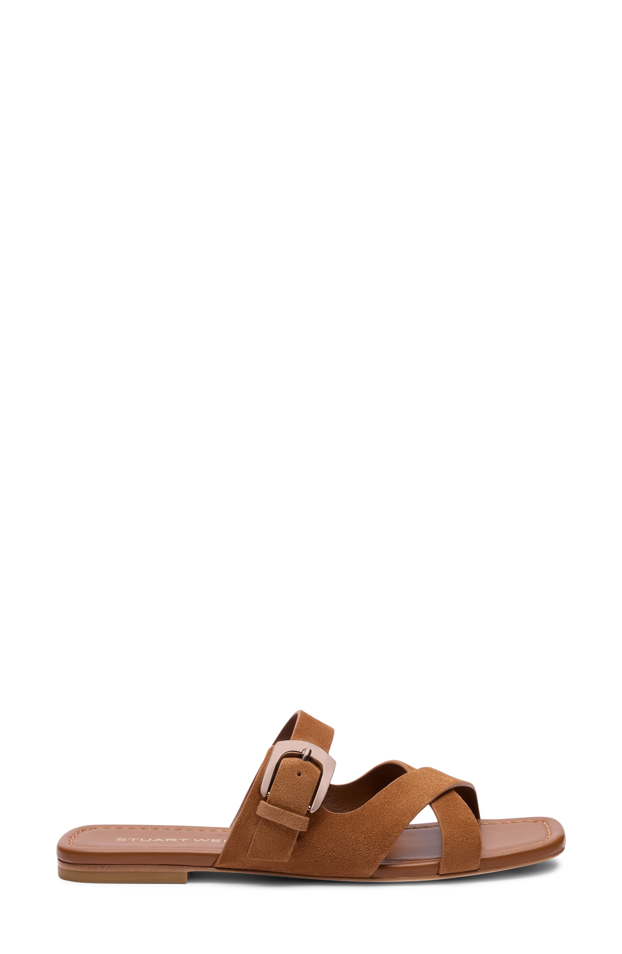 Stuart Weitzman Sai Slide Sandal, Alternate, color, Doe