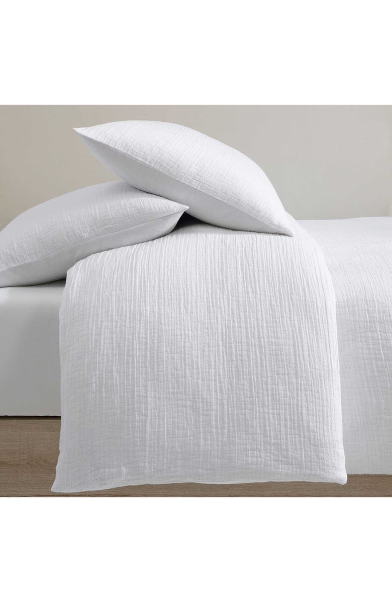 Calvin Klein Jacquard Cotton Duvet & Shams Set, Alternate, color, White