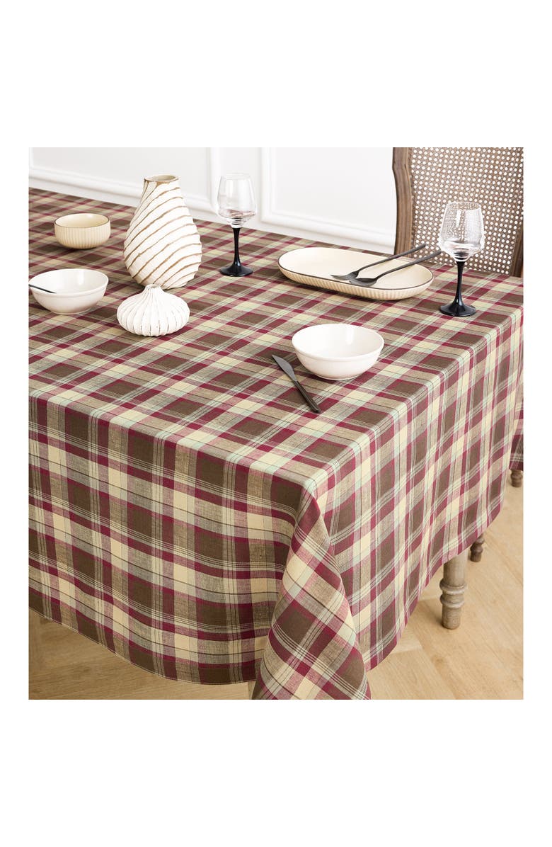 Solino Home Linen Tablecloth - Rustic Plaid, Alternate, color, Rustic Multicolor
