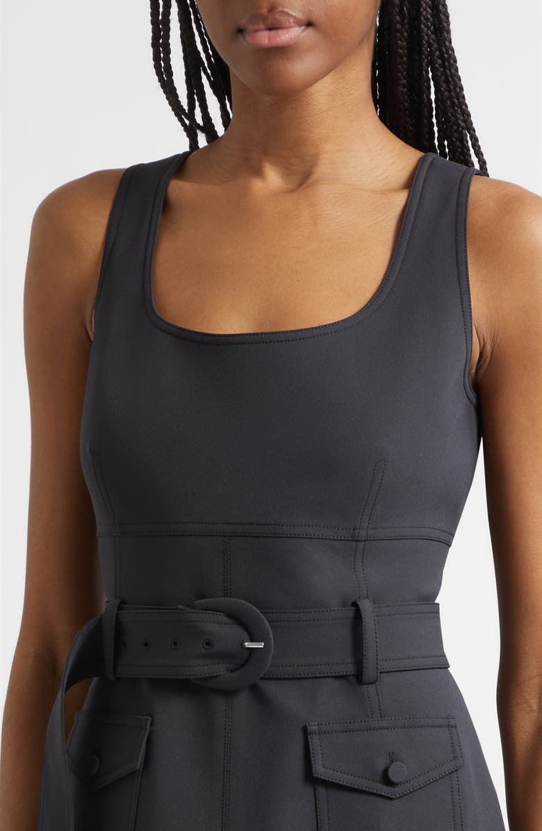 Cinq à Sept Sayla Belted Minidress, Alternate, color, Black