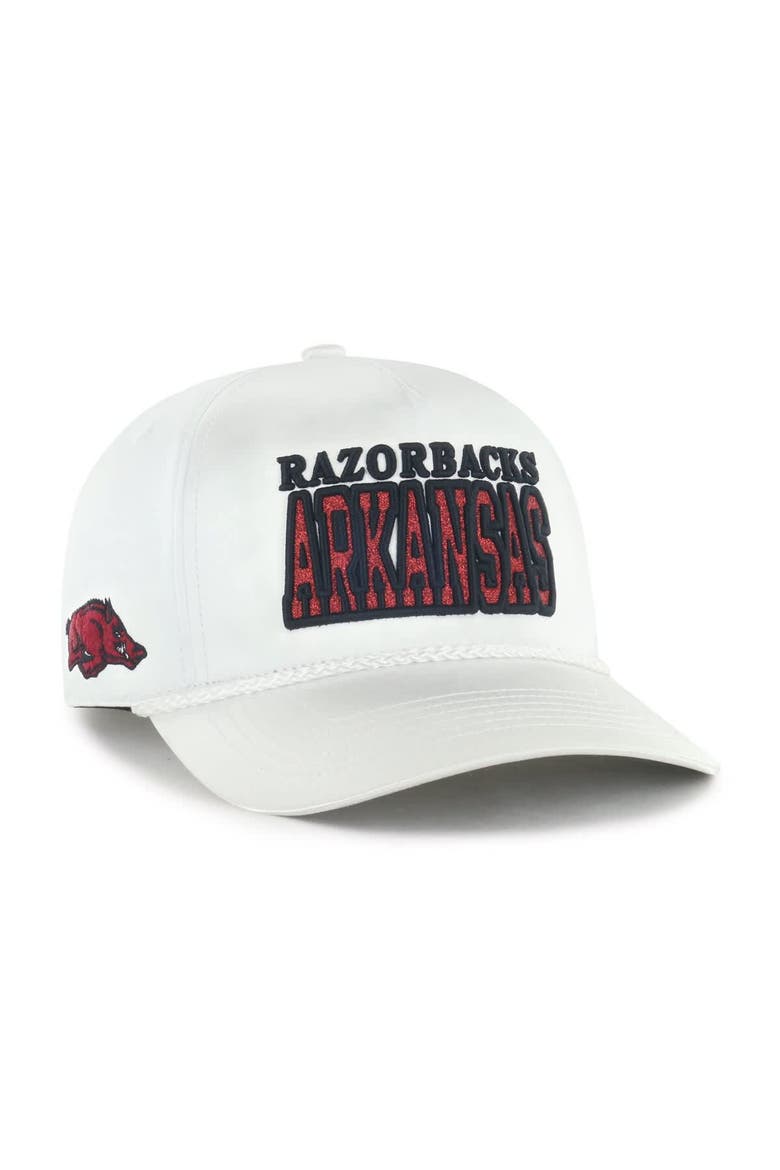 Women's '47 White Arkansas Razorbacks Outspoken Hitch Adjustable Hat, Main, color, White