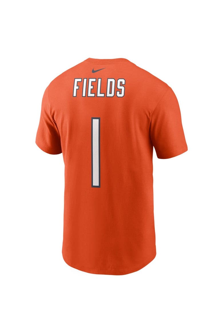 Men's Nike Justin Fields Orange Chicago Bears Player Name & Number T-Shirt, Alternate, color, Orange