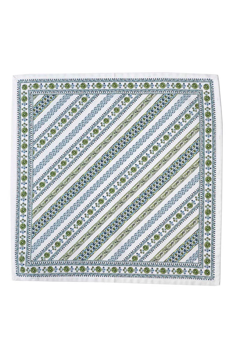 Juliska Set of 4 Seville Stripe Cotton Napkins, Alternate, color, Green