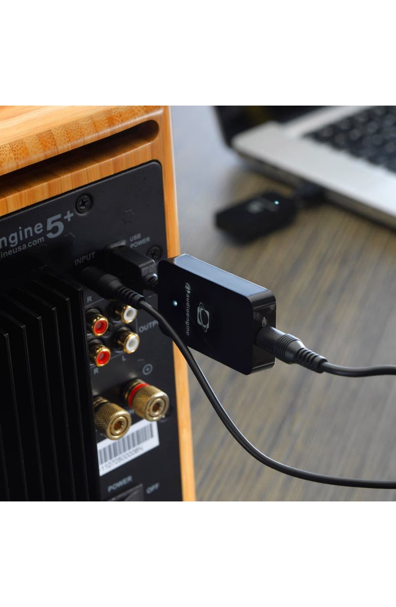 Audioengine W3 Wireless Audio Adapter Transmitter and Receiver, Alternate, color, Black