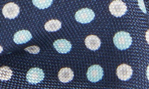 Shop Edward Armah Neat Polka Dot Silk Bow Tie In Navy