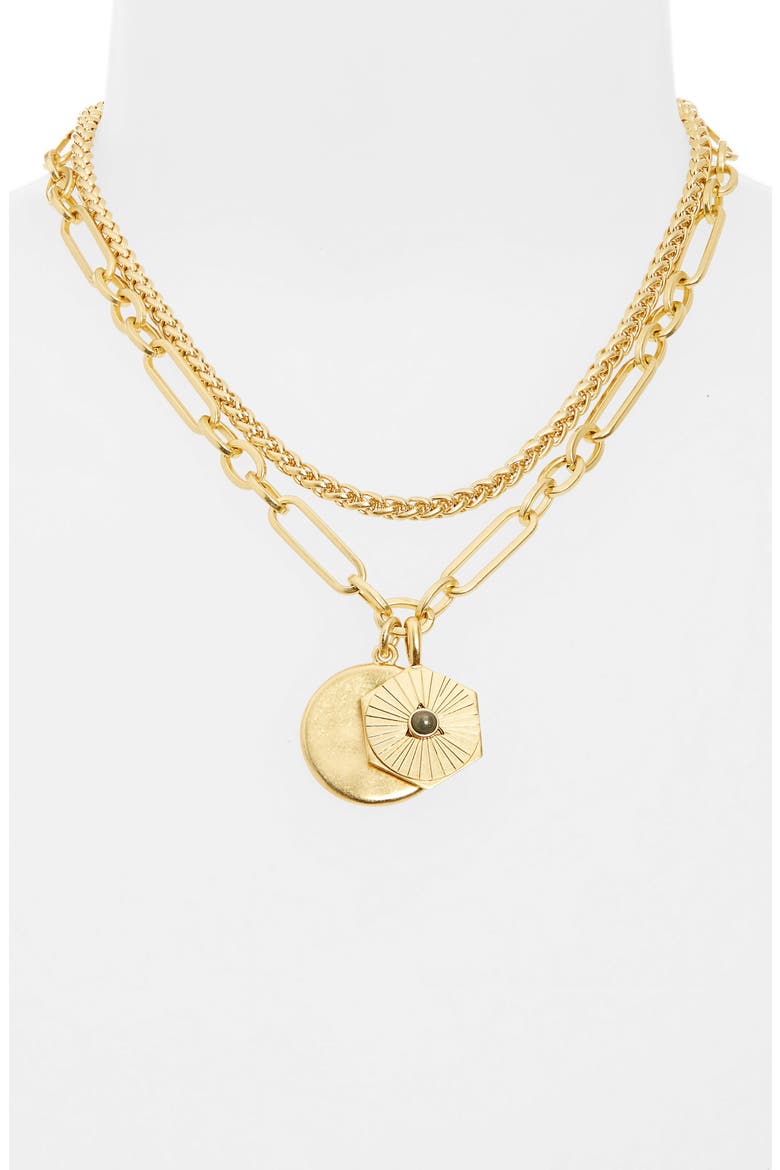 Wheatberry Chain Necklace Set, Alternate, color, VINTAGE GOLD