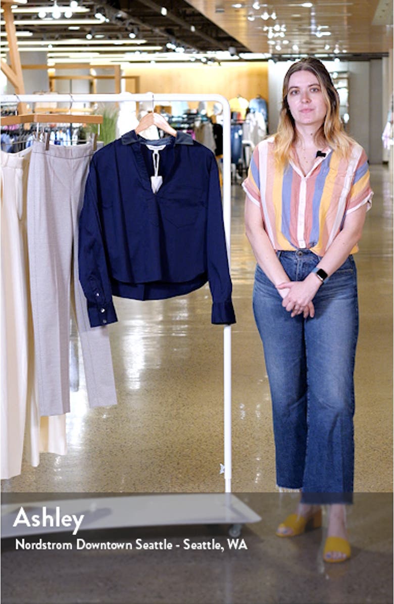 Khai High-Low Cotton Blend Popover Shirt, sales video thumbnail