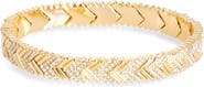 BaubleBar Pavé Crystal Herringbone Stretch Bracelet