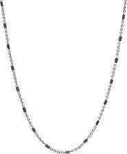 John Varvatos Men's Artisan Hematite Station Necklace