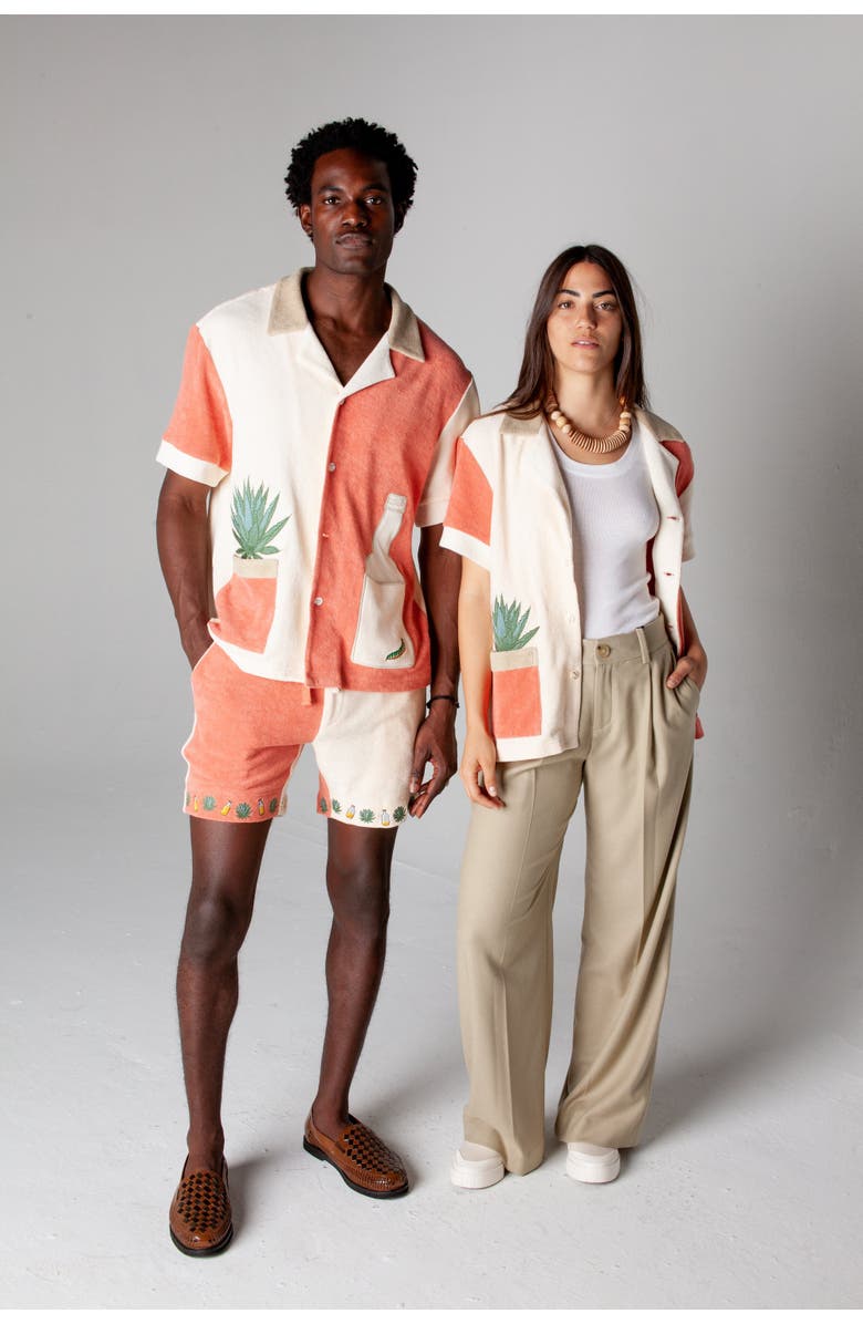 Tombolo '¡Gusanito!' Cabana, Alternate, color, Parchment/Pink Adobe