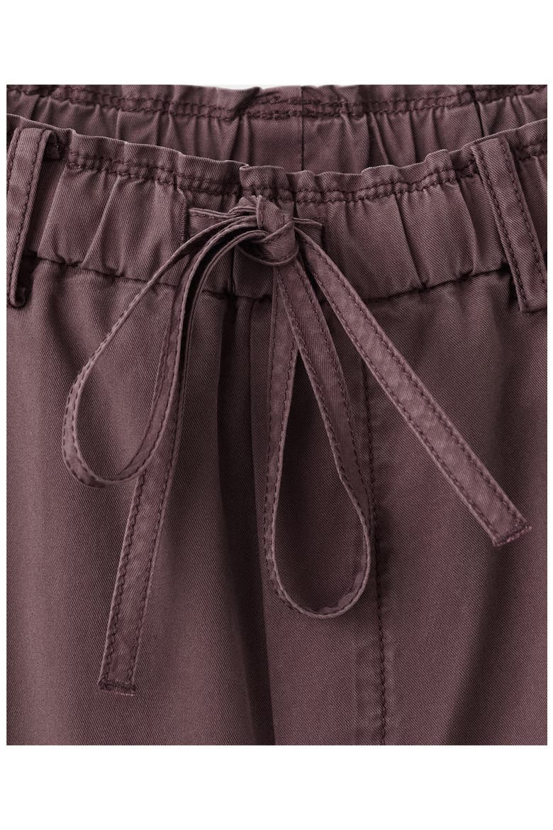 Tie Cuff Cotton Blend Drawstring Pants, Alternate, color, PURPLE